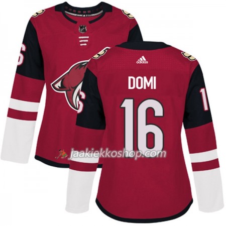 Nainen NHL Arizona Coyotes Pelipaita Max Domi 16 Adidas 2017-2018 Maroon Authentic